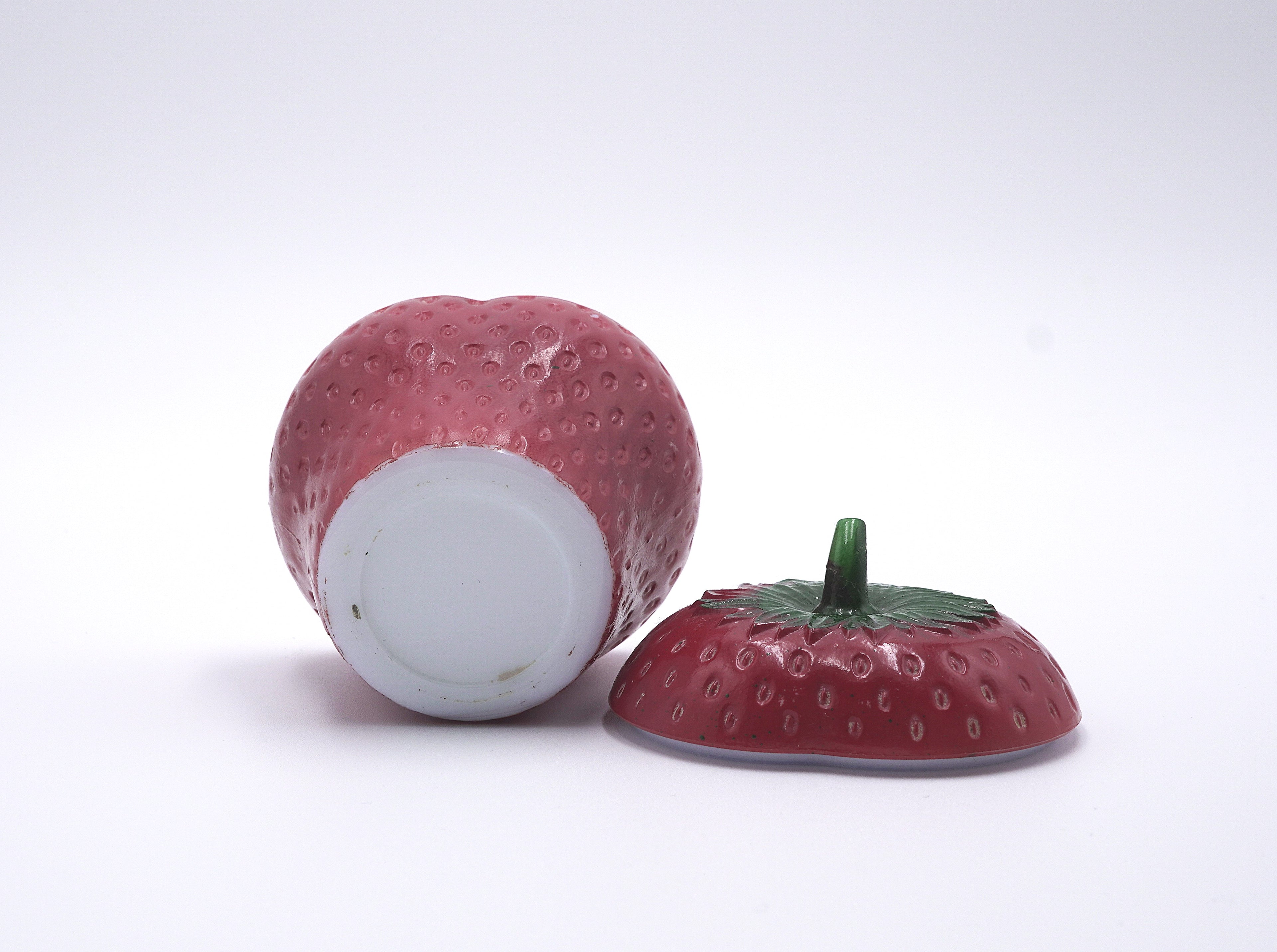 Hazel Atlas Milk Glass Strawberry Jam Jar