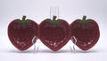 Vintage Strawberry Triple Serving Tray