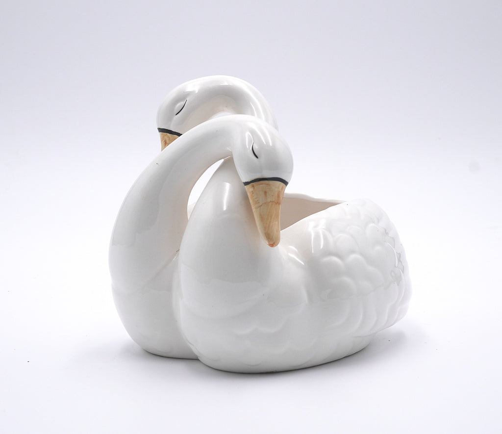 Vintage Double Swan Planter