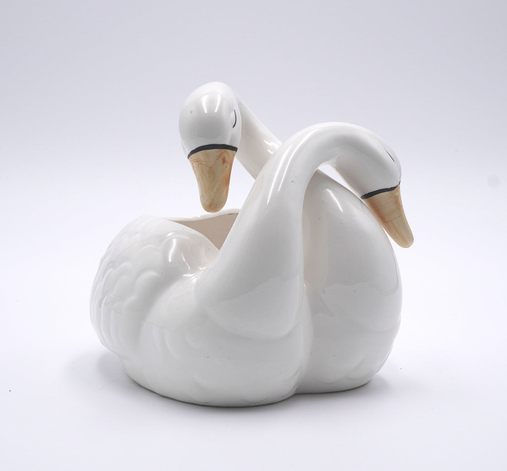 Vintage Double Swan Planter