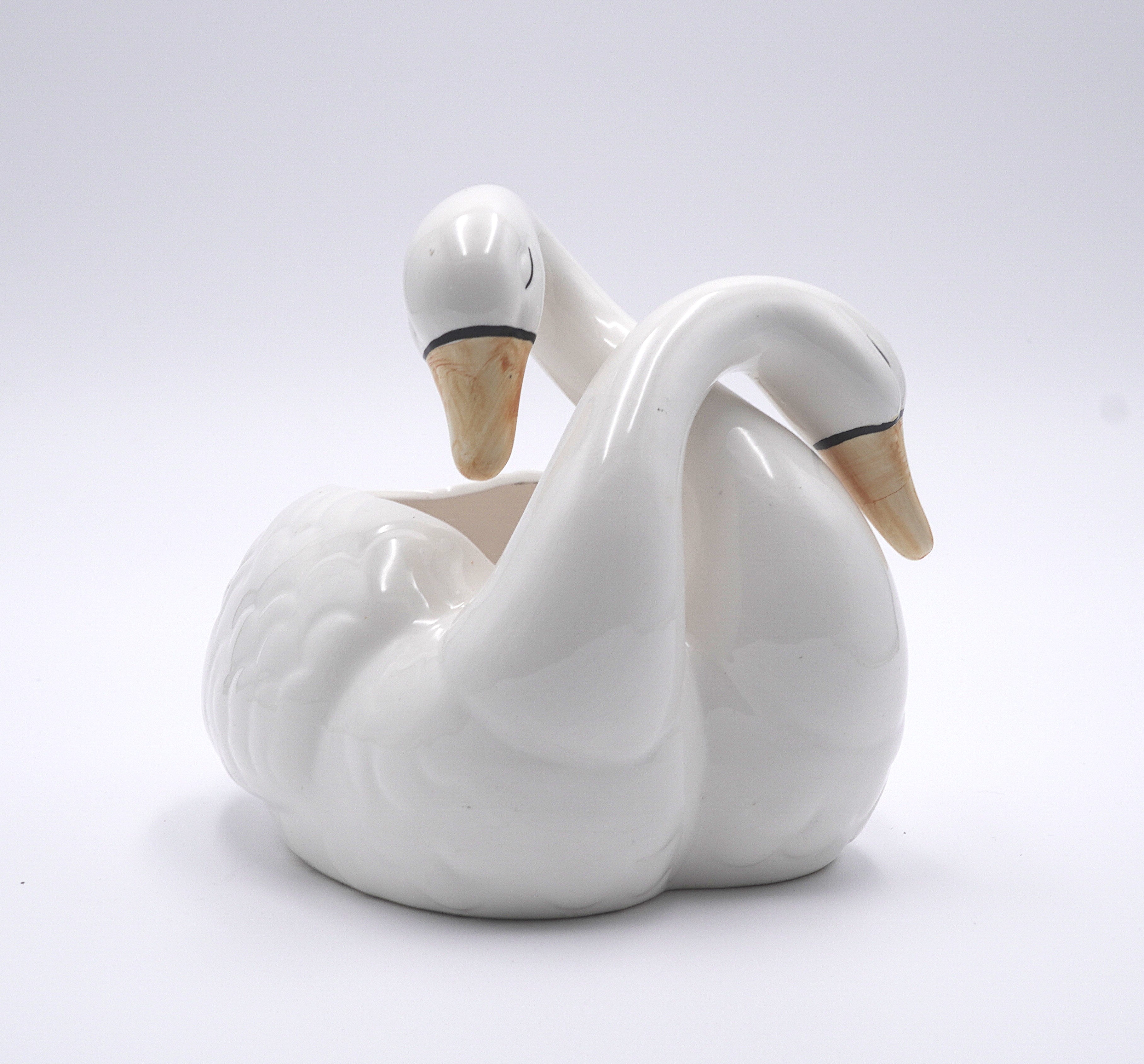 Vintage Double Swan Planter