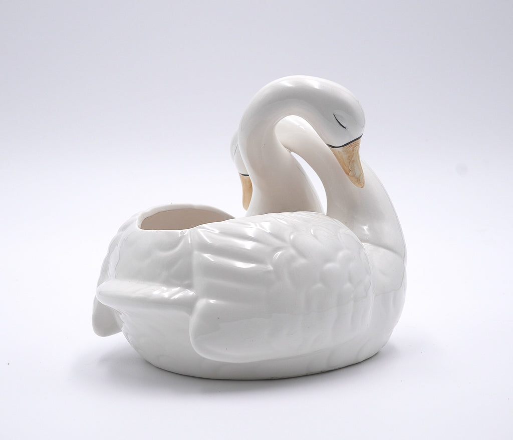Vintage Double Swan Planter