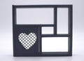 Vintage 12x12 Wooden Wall Shelf with Heart Door