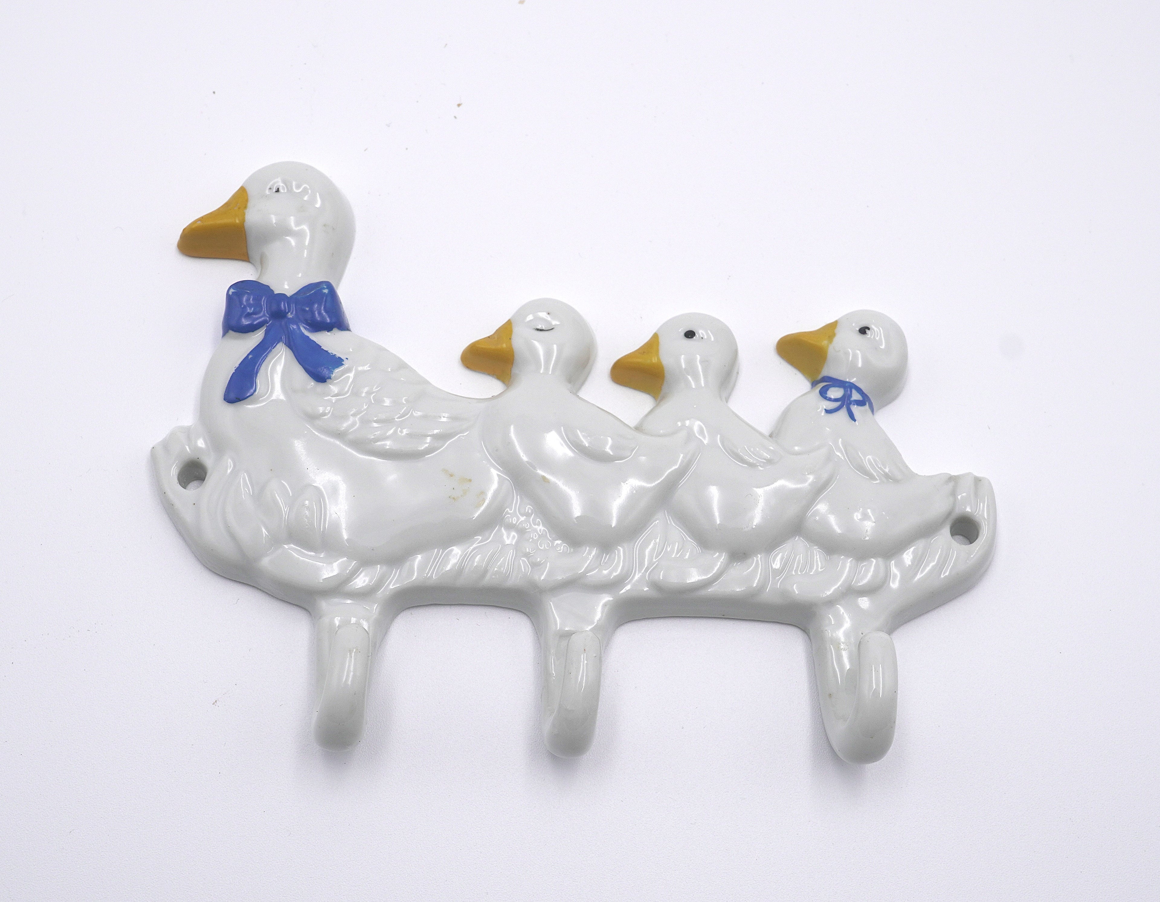 Vintage Ceramic Duck Wall Hook