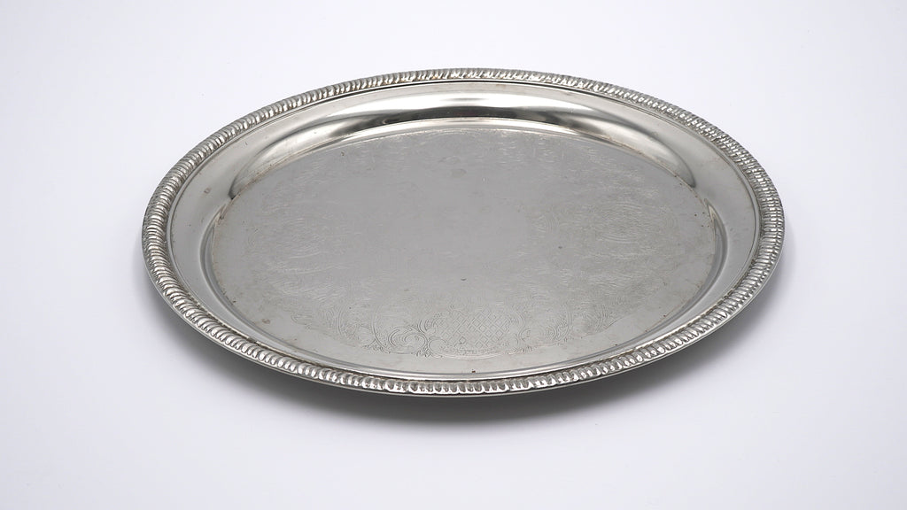 Silverplate Round Serving Tray