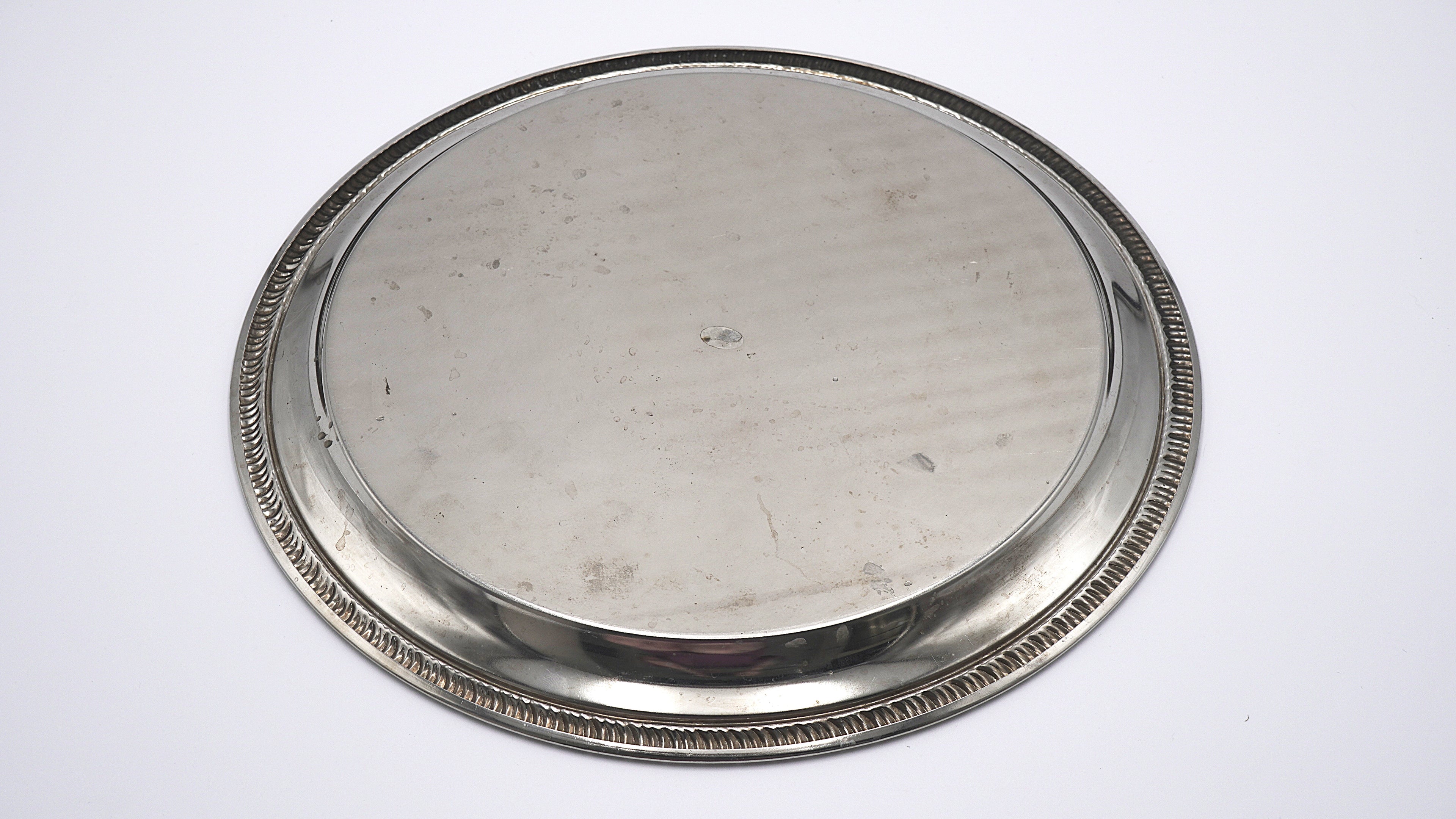 Silverplate Round Serving Tray