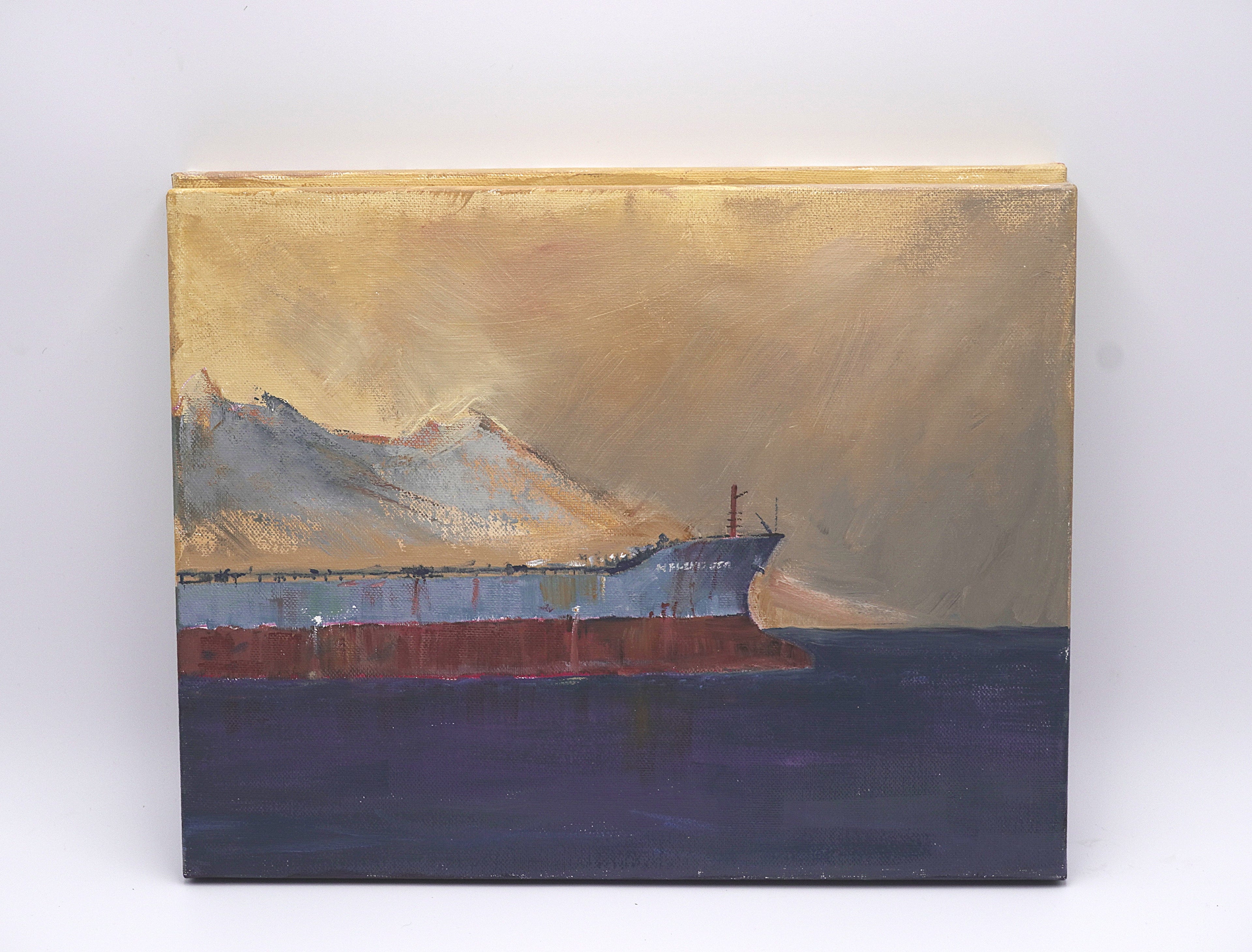 Signed Original Maritime Diptych Painting