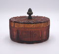 Vintage Amber Divided Candy Dish with Lid
