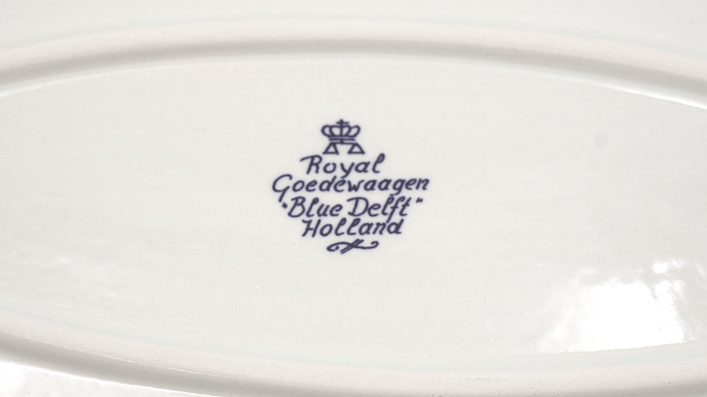 Royal Goedewaagen Blue Delft Holland America Line Platter – Dutch Maritime Commemorative with Certificate