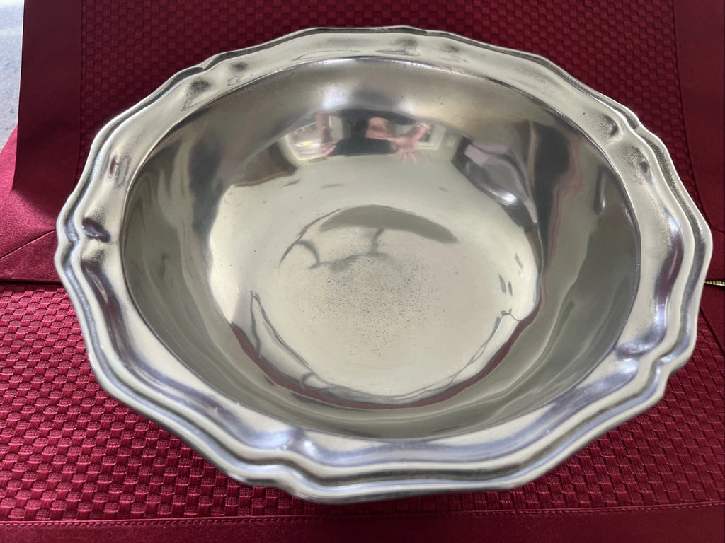 1960's Wilton Armetale Scalloped Serving Bowl